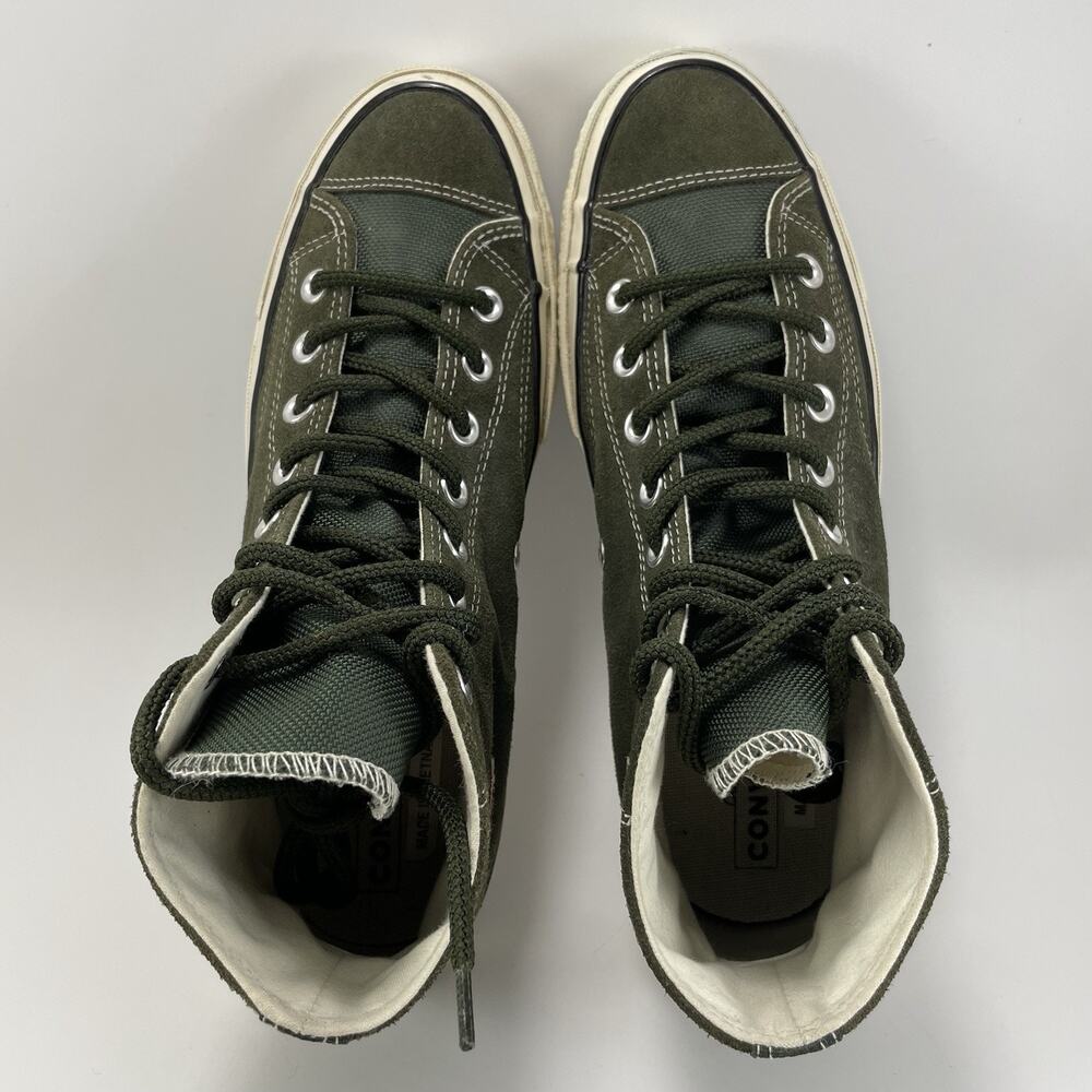 Converse Chuck Taylor 70 HI 'Utility Green' Suede Sneaker Mens Size 8, Womens 10 - Picture 6 of 11